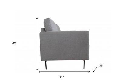 Fauteuil en lin gris clair et noir de 41 po