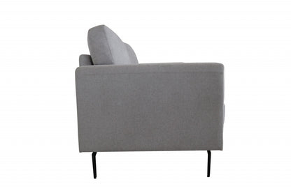 Fauteuil en lin gris clair et noir de 41 po