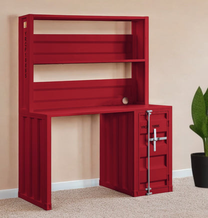 Bureau en fer rouge de 47 po