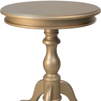 25" Champagne Wood Round End Table