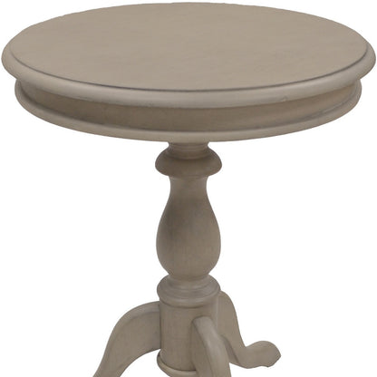 Table d'appoint ronde en bois manufacturé gris taupe de 25 po