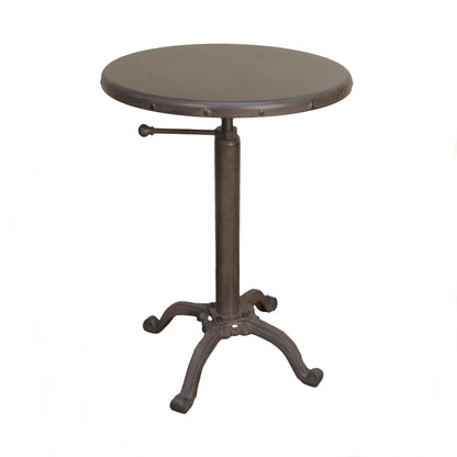 Table d'appoint ronde en fer industriel et industriel de 22 po