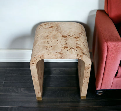 25" Beige Solid and Manufactured Wood End Table