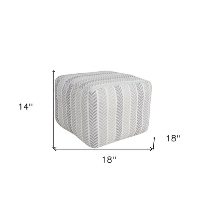 Pouf en coton de 18 po