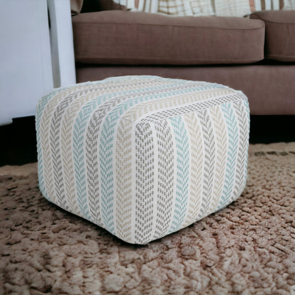 Pouf en coton de 18 po