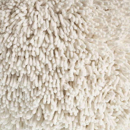 Pouf 100 % coton crème de 20 po