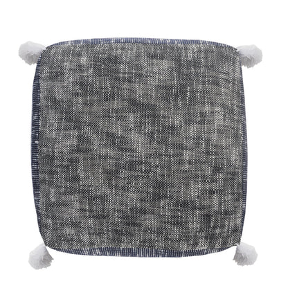 16" Blue Polyester Ottoman