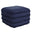 18" Blue 100% Cotton Ottoman