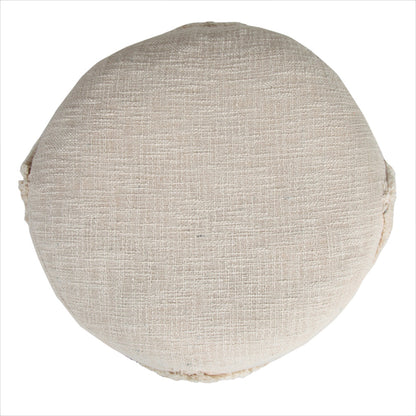 Pouf 100 % coton bleu de 18 po