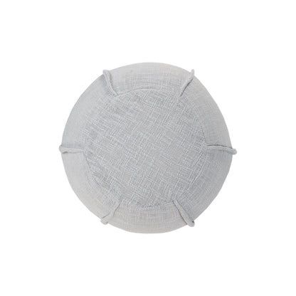 Pouf 100 % coton gris de 18 po