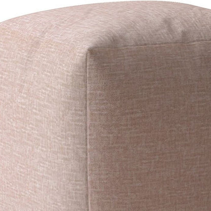 Pouf ottoman en coton rose de 17 po