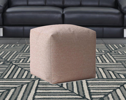 Housse de pouf en coton rose 17"