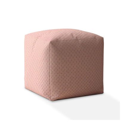 Housse de pouf en polyester rose 17"