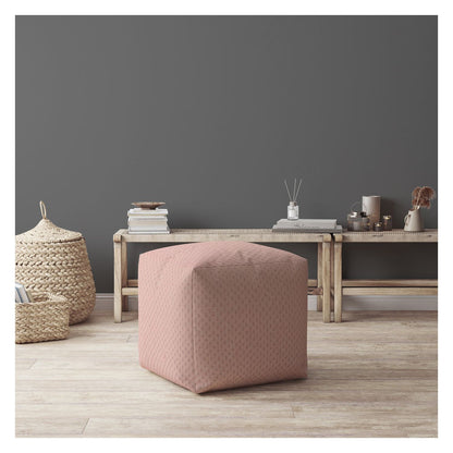 Housse de pouf en polyester rose 17"