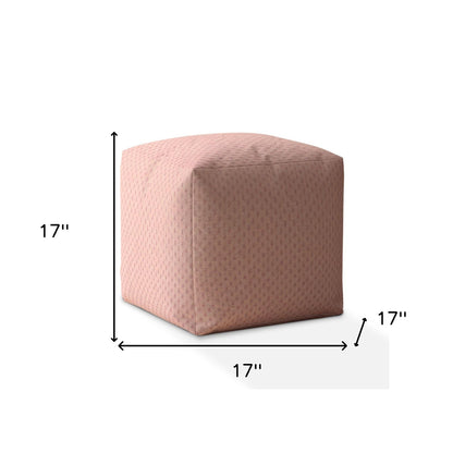 Housse de pouf en polyester rose 17"