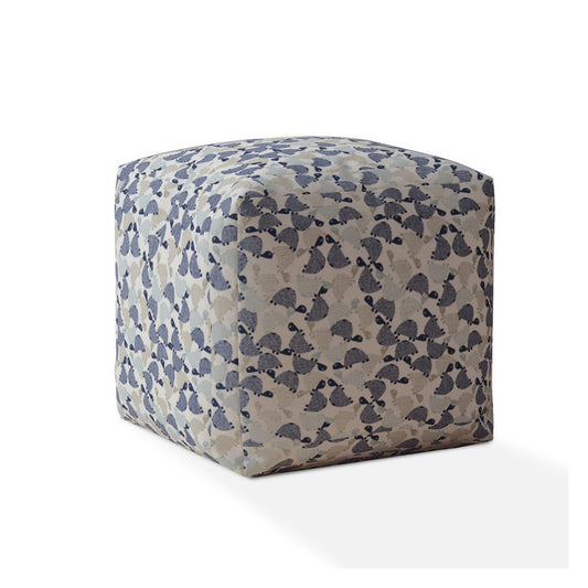 Housse de pouf tortue en coton beige 17"