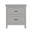 16" Gray Two Drawer Solid Wood Nightstand