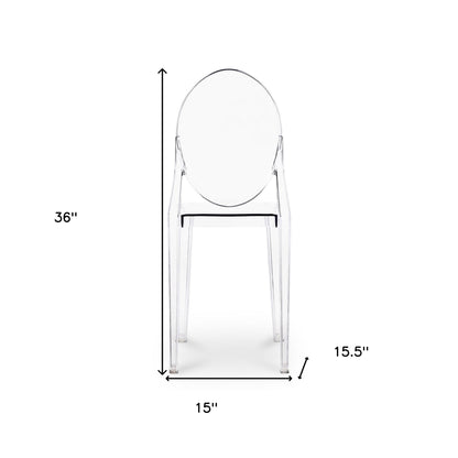 Chaise de salle à manger en acrylique transparent