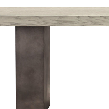 Table basse en bois massif et béton gris et gris foncé de 24 po