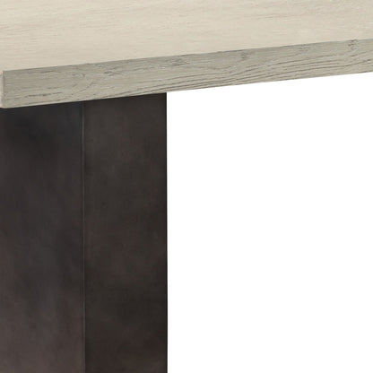 Table basse en bois massif et béton gris et gris foncé de 24 po