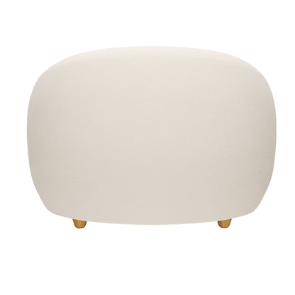 Fauteuil en boucle blanc et naturel de 39 po