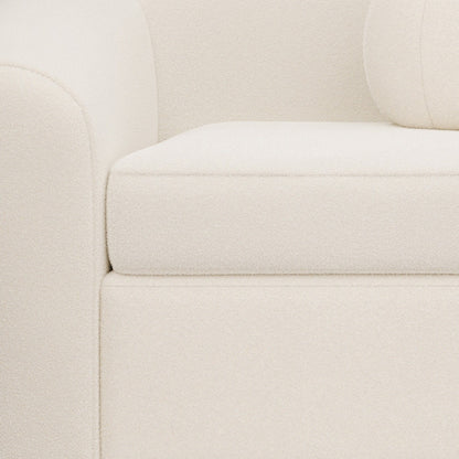 Fauteuil en boucle blanc et naturel de 39 po