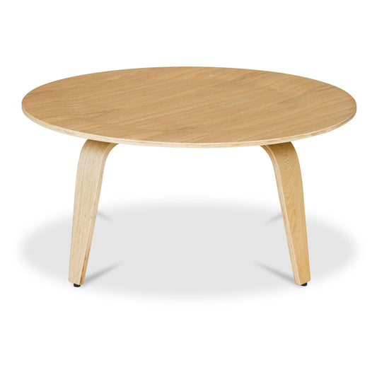 Table basse ronde naturelle de 34 po