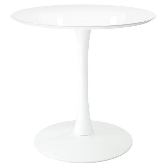 Table à manger en métal blanc de 32 po