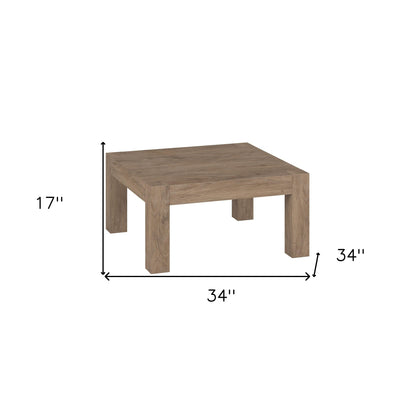 Table basse carrée grise de 34 po