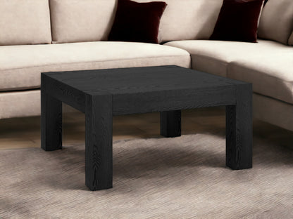 Table basse carrée noire de 34 po