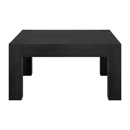 Table basse carrée noire de 34 po