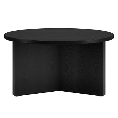 Table basse ronde noire de 32 po