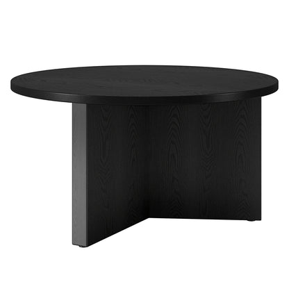 Table basse ronde noire de 32 po