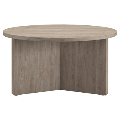 Table basse ronde grise de 32 po