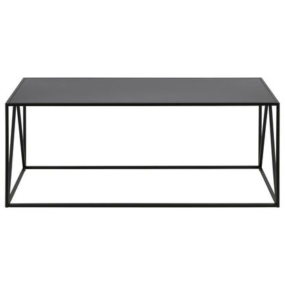 Table basse en acier noir de 45 po