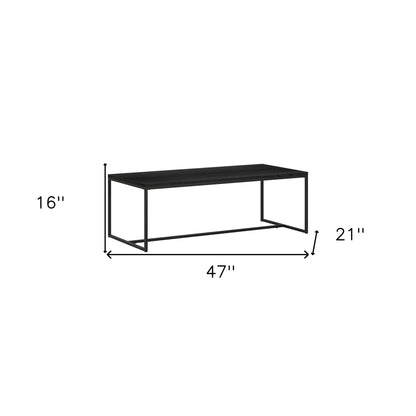 Table basse noire de 47 po