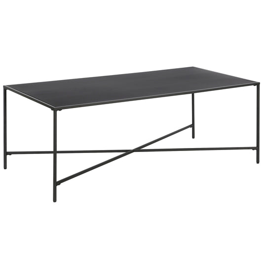 Table basse en acier noir de 48 po