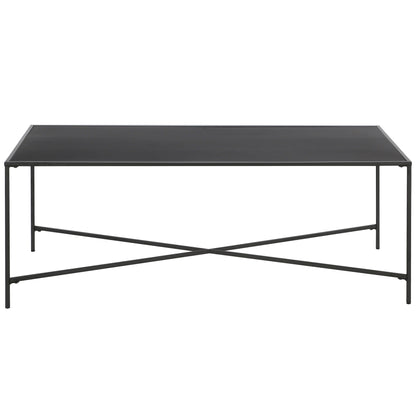 Table basse en acier noir de 48 po