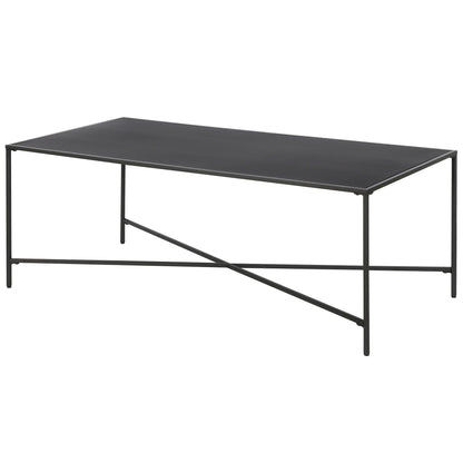 Table basse en acier noir de 48 po