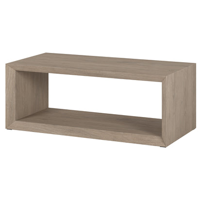 Table basse grise de 48 po avec étagère