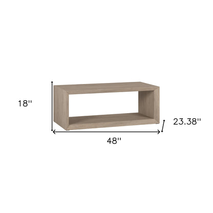 Table basse grise de 48 po avec étagère