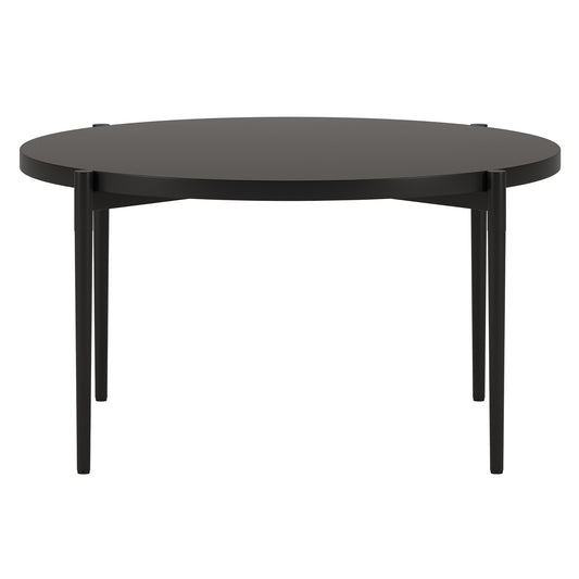 Table basse ronde en acier noir de 32 po