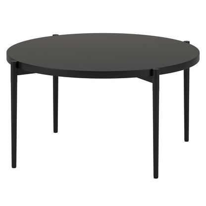 Table basse ronde en acier noir de 32 po