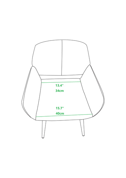 Chaise de salle à manger à dossier ouvert en velours vert