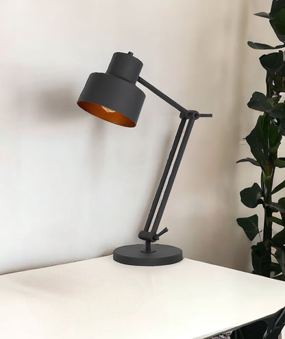 33" Black Metal Adjustable Desk Table Lamp