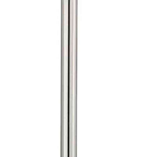 60" Nickel Traditional Shaped Floor Lamp With White Square Shade