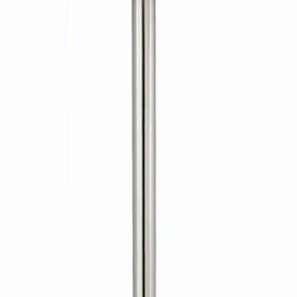 60" Nickel Tray Table Floor Lamp With White Transparent Glass Square Shade