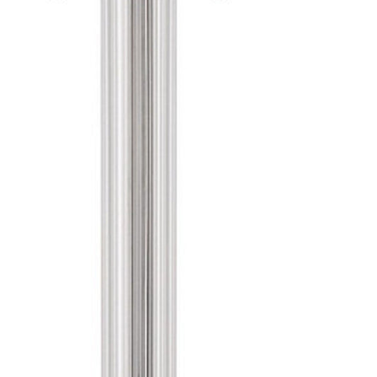 60" Chrome Two Light Traditional Shaped Floor Lamp With White Rectangular Shade