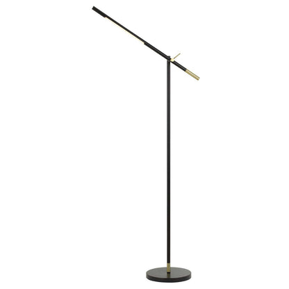 68" Black Adjustable Traditional Shaped Floor Lamp