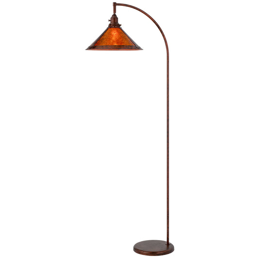 65" Rusted Traditional Shaped Floor Lamp With Rust Empire Shade